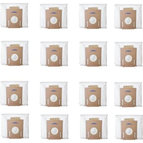 For ECOVACS DEEBOT OZMO T8 T8 AIVI Robot Vacuum Cleaner High Capacity Leakproof Dust Bag Replacement Accessories, 16PCS