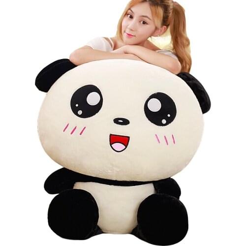 Dorimytrader Kawaii Soft Big Animal Panda Plush Toy Stuffed Cartoon Pandas Doll Pillow Kids Gift Wedding Deco 43inch 110cm