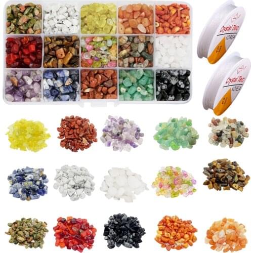 Julie Wang 800-1200/Box Natural Irregular Stone Beads Multiple Styles Small Loose Spacer Bead Bracelet Jewelry Making Accessory