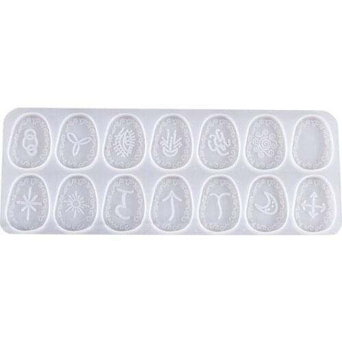 Rune Stones Resin Mold for DIY Craft Jewelry Home Decor Divination Candles