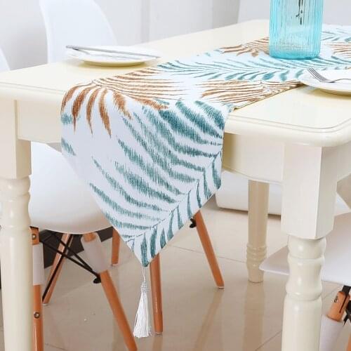American Country Pop Color Gift Shoe Cover Tropical Leaves Tablecloth Pastoral Style Printing Cotton Tablecloth