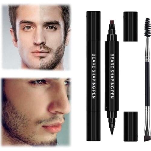 Men Beard Pencil Filler Fast Camouflage Hair Grower Waterproof Long Lasting Natural Finish Beard Male Mustache Repair Tools