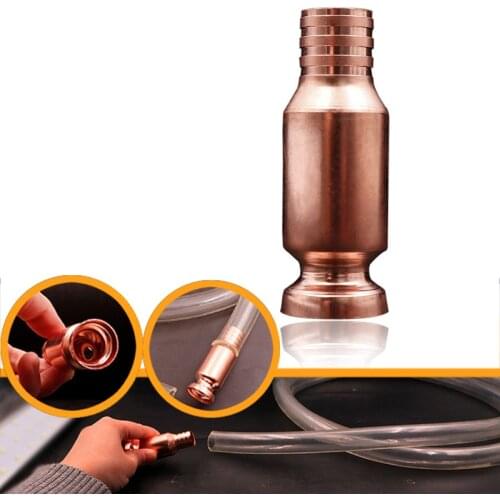 Red Copper Siphon Refueling Gas Siphon Pump Gasoline Fuel Water Shaker Siphon Safety Self Priming Hose Flexible Siphon Connector