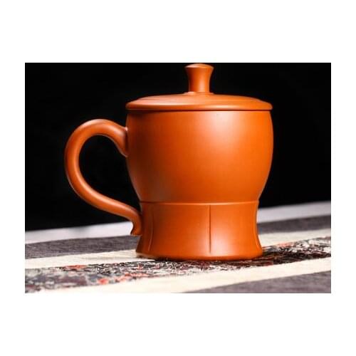 300ml Yixing crude ore purple cup famous pure handmade tea cup Zhu mud Kung Fu tea round cup