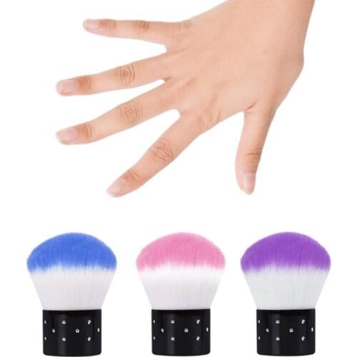 Manicure Pedicure Care Tools Nail Art Glitter Brush Dust Clean Powder Remover