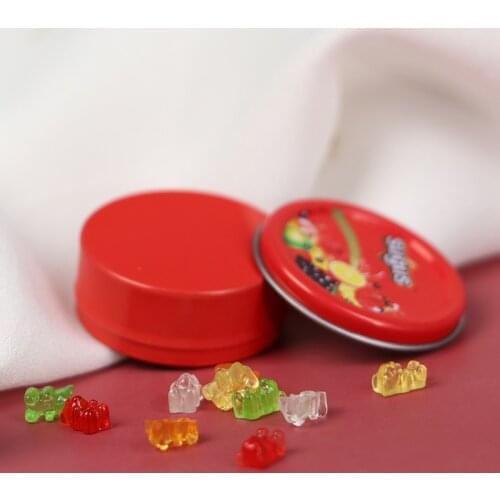 Dollhouse Miniature Candy Box Mini fruit Chocolate Snacks Candy Box Pretend Play Food for Doll House Kitchen Toy Accessories