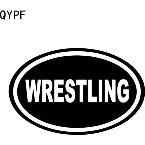 QYPF 16.1*10.3CM Fashion Car Styling Stickers Vinyl Accessories Wrestling Oval Sports Decor C16-0415