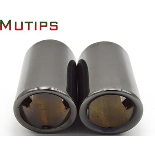 Mutips Car Stainless steel Exhaust Tip Muffler Pipe For Volkswagen Passat B7 VW CC Accessories For 2011-2015 Tiguan 2016 2017