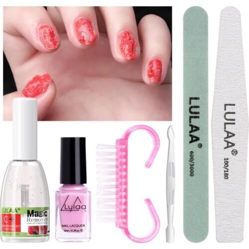 8ml Magic Burst Gel Set Nail Polish Remover Cleaner Nail File Nail Cuticle Pusher Nail UV Gel Degreaser Manicure Tool Sets TSLM1