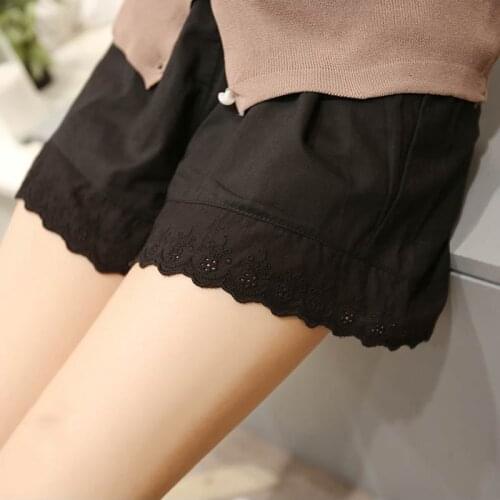 New Black Short Pants Cotton Women Safety Pants Boxer Femme Lace Outdoor Wear Underpants Women Shorts Pantalones Corto De Mujer