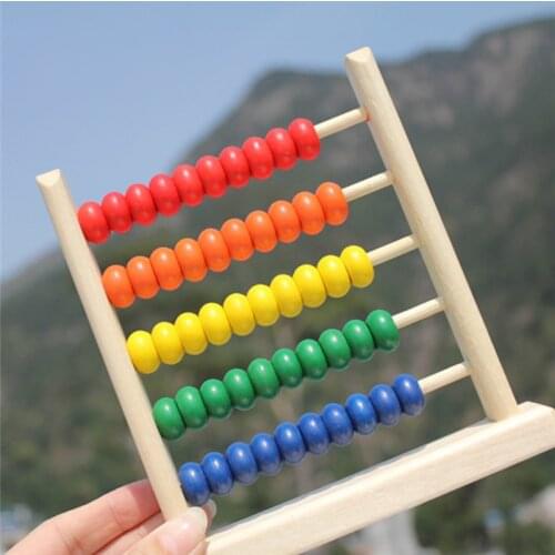 New Hot Sale Mini Wooden Children Early Math Learning Toy Numbers Counting Calculating Beads Abacus Montessori Educational Toy