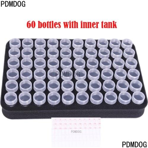 New 60 slot foam with bottle Diamond Painting Box tool Storage Box New Diamond Painting Accessories Comes with 2 stickers
