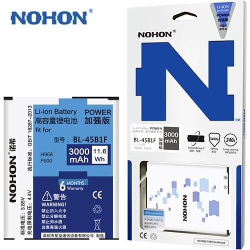 Original NOHON Battery For LG V10 P880 G3 G4 G5 BL-45B1F BL-53QH BL-53YH BL-51YF BL-42D1F Replacement Lithium Polymer Batteries