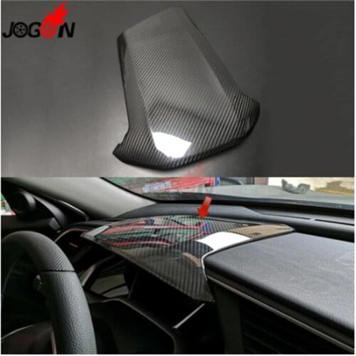 Carbon Fiber Console Steering Wheel Dashboard Panel Cover Trim Molding For Civic Type R 2017-2020 LHD