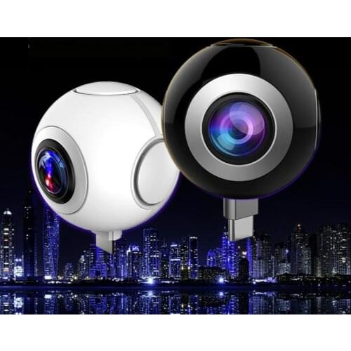 360 Degree Panoramic Camera 720 Degree High-Definition Fisheye Dual-Lens Mobile Phone Vr Sports Camera Selfie Factory Wholesale