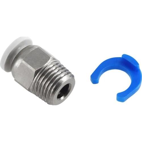 Pneumatic Fittings Connector Straight Air 3D Printer Parts Copper For V6 MK8 CR10 Extruder PC4-01 Perforated Pneumatic Connector