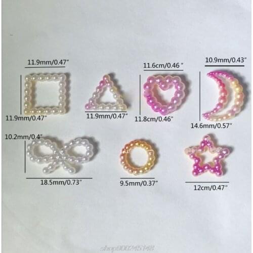 20g Mixed Moon Star Resin Fillings ABS Pearl Bow Heart Flatback Resin Cabochons Shaker Pendants Molds Fillers J26 21 Dropship