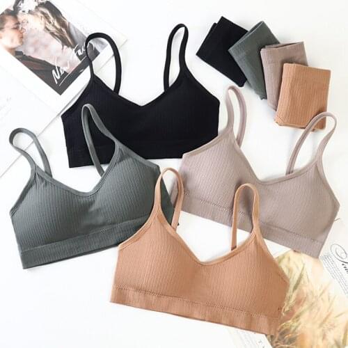 Striped Women Underwear Sets Seamless Padded Bra Top Female Bralette Sleeveless Sport Suits Woven Lingerie 2021 New