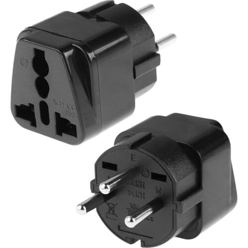 Israeli Electrical Plug Adapter Universal Outlet Suitable For AU/UK/US/EU/Schuko/Japan...All Countries