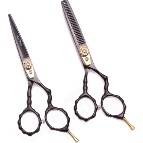Professional Hairdressing Scissors 5.5" 6.0" JP Steel 440C Purple Dragon Salon Beauty Scissors Haircut Set Thinning Shears 9010