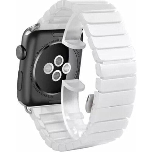 40mm 44mm Luxury Ceramic Strap for iWatch 4 3 2 1 Link Bracelet Belt for Apple Watch Band 42mm 38mm Watchband Replacement