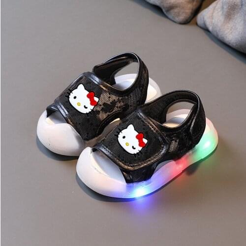 Sanrio Hello Kitty 2021 children boys and girls light-up sandals baby toddler shoes Melody girls LED sandals