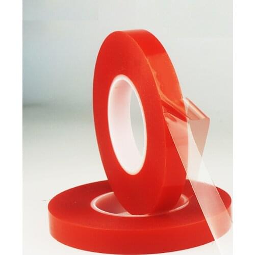 Custom Made High Strength Double Sided Adhesive Tape Waterproof Car Sticker 0.1 x 30mm 40mm 50mm 60mm 80mm 1240mm 50m Transparen