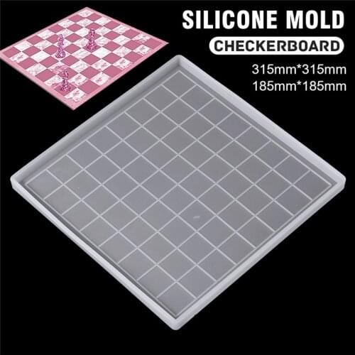 Silicone International Chess Board Mould DIY Crystal Mirror Glass Chess for resin decorative crafts Casting Mold
