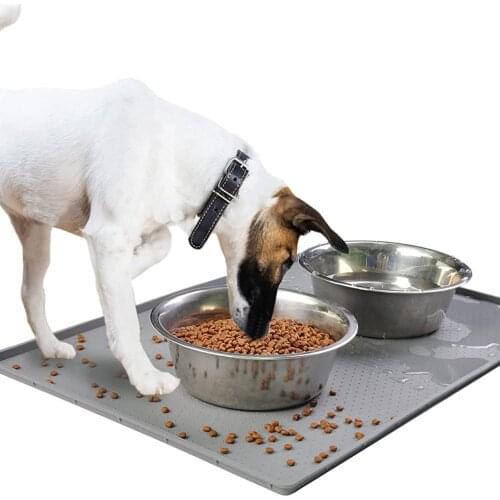 Silicone Pet Food Feeding Mat Non-Slip Anti-Leakage Outdoor Car Use Waterproof Bowl For Dog Cat Rabbit 50 X 30 LFGB Crate Tray