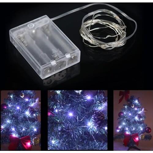 3pcs 2m 20-LED Battery Powered String Light Lamp Decoration Lighting for Christmas Party Wedding 4.5V White Drop shipping