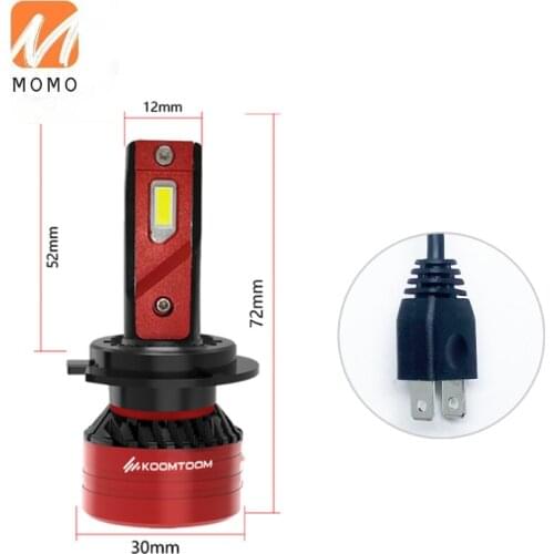 KOOMTOOM Factory Wholesale Auto Parts Custom High Low Beam Bright H7 LED Light Bulbs For Assembly