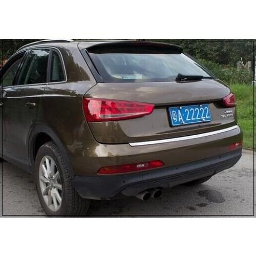 Higher star stainless steel car rear bumper scuff footplate,protection sticker,rear trunk plate for Audi Q3 2012-2017