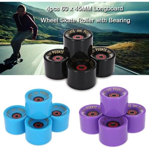 1Set(4 Pcs) 60 X 45 Mm PU Wheels Fit Skateboard Backpack Longboard Skate Board
