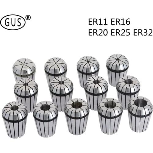 1pcs ER Collet Chuck ER11 ER16 ER20 ER25 ER32 0.003mm for CNC Milling Tool Holder Engraving Machine Lathe Mill Spring Spindle