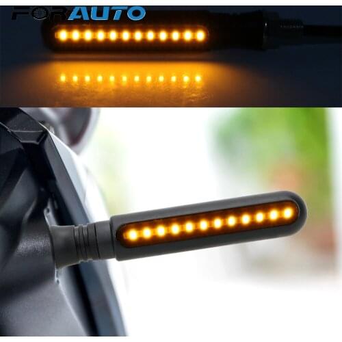 FORAUTO 1pcs Motorcycle Turn Indicators Motorbike Signal Lamp LED Daytime Running Lights Moto Modified Brake Light 12V Universal