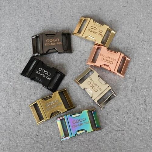 100 Pcs/Lot 25mm DIY Accessories Quick Release Metal Buckle Safety Clasp Provide Laser Engraving Service Customize LOGO 7 Colour