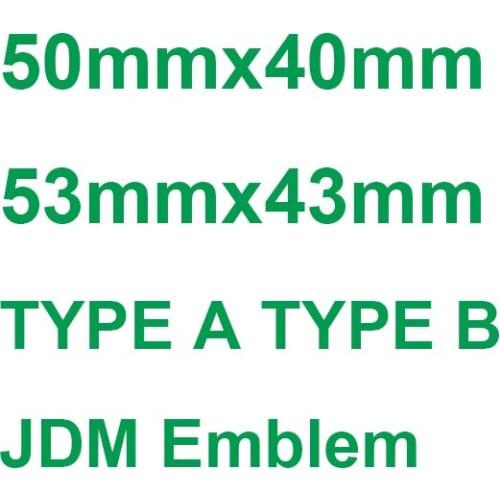 10x New JDM Red Black Blue H logo Car Auto Steering Wheel badge Emblem Badge for civic fit jazz crz 53x43mm 50x40mm