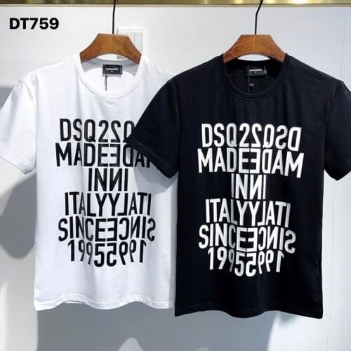 2020 FW Dsquared2 Box Logo-T-shirt-Shirt Women Fashion Men Cotton Casual Short Sleeve Round Neck T-shirt dt759