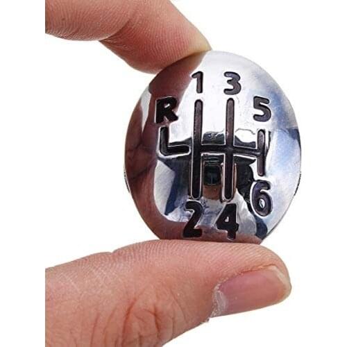 5 6 Speed Gear Shift Knob Cap Cover Insert for Renault Clio Megane Scenic Chrome (6 Speed)