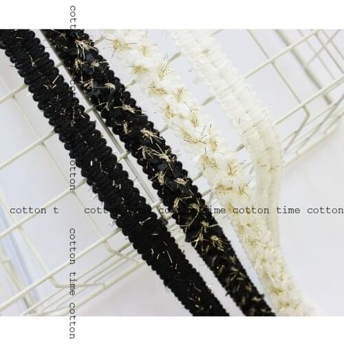 5yards/lot Tweed Braid Rope Black and white Sewing Accessory Trim Twisted Golden Cords Brand style Craft Decor Ropes