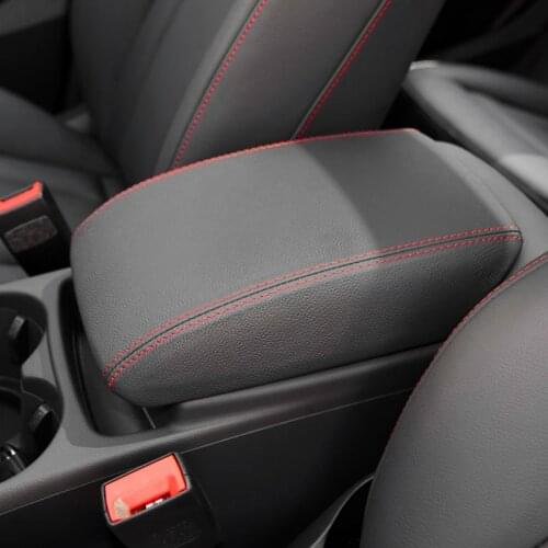 Car Accessories Microfiber Leather Center Console Lid Armrest Box Cover Trim For Audi Q5 2010 - 2016 2017 2018 elastic band type