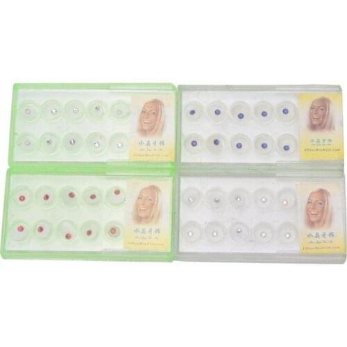 10pcs Diamond Bur Dental Material Teeth Whitening Studs Denture Acrylic Teeth Crystal Ornament Oral Hygiene Tooth Decoration