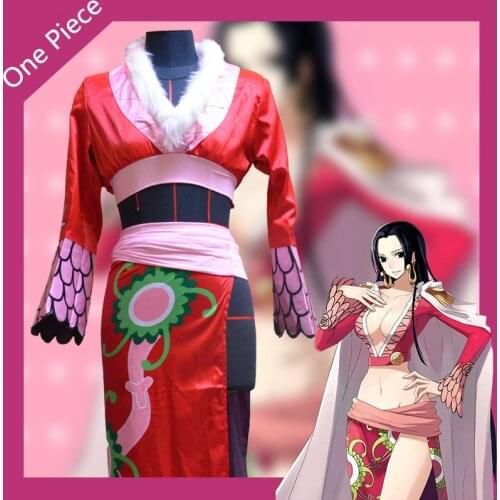 Anime! One Piece Boa Hancock Red Cheongsam Lolita Dress Cosplay Costume For Women top+skirt+cloak+accessories Free Shipping