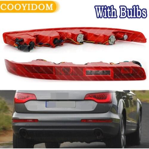 Car Left&Right side Rear Bumper LED Tail Stop Light Reverse Light Fog Lamp Signal Light For Audi Q7 2006 2007-2015 With Bulbs