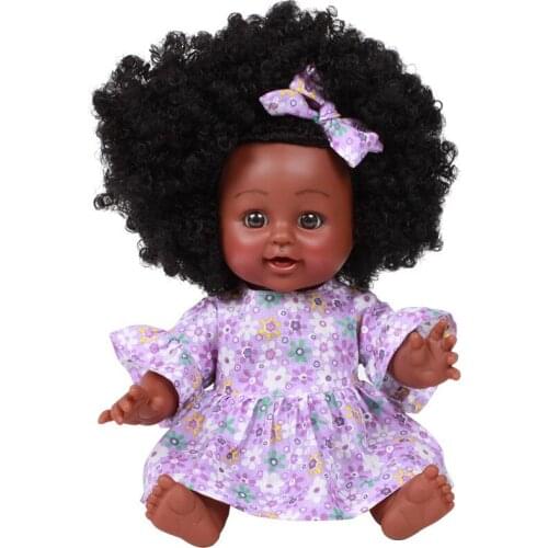 Simulation Vinyl Doll Toy Baby Girl Boy Black Company Game Play Interactive Infant Early Education Humanoid Model Toys 30Cm 35Cm