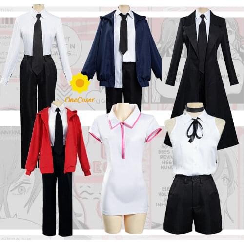 Anime Chainsaw Man Cosplay Costume Power Makima Reze Angel Devil Uniform Nurse Black Suit Jacket Party Role Play Outfits