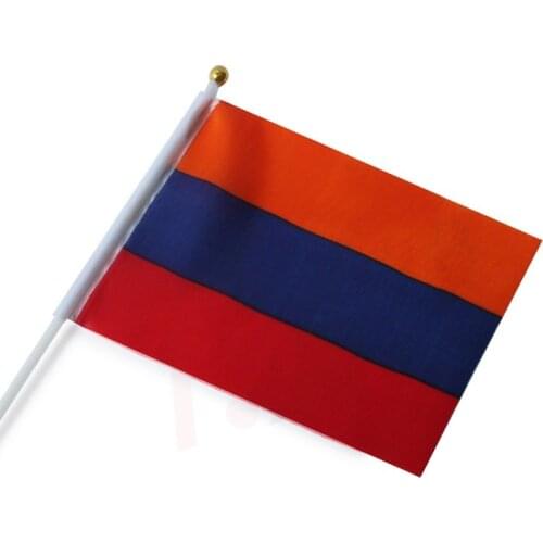 14 * 21 cm Armenia hand signal waving flag small banner flags