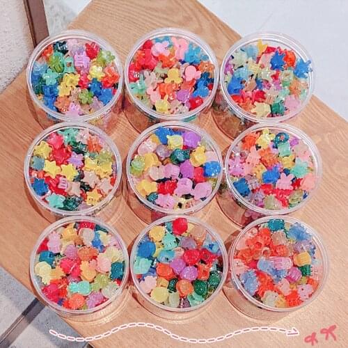 MueRaa 50 Pcs Children Girls Lovely Flower Animal Small Size Hair Claw Hair Clip Korean Style Colorful Hair Accessories Hairgrip