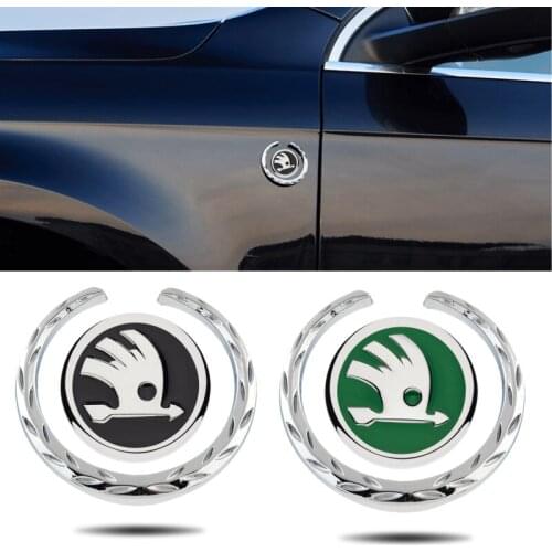 Auto Body Window Side Sticker Emblem For Skoda Logo 2 Kodiaq Yeti Karoq Superb A7 Tour RS Octavia Fabia 1 Rapid Car Accessories