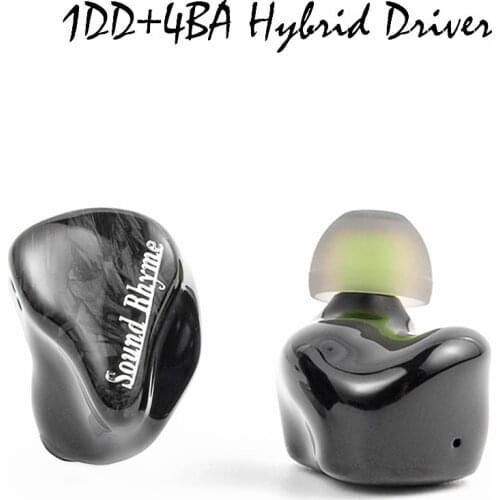 Sound Rhyme SR05 1DD+4BA Hybrid Balanced Armature 3D Custom HiFi Music Monitor Audiophile Musician Earphones Earbuds 2Pin 0.78mm
